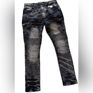 Legendary Status Men’s Jeans Size 40 Denim New With Tags Black Gray Slim Fit